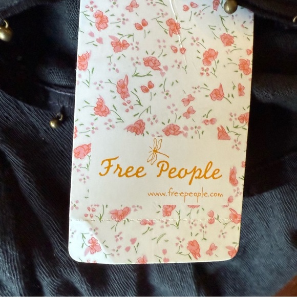 NWT FREE PEOPLE TINY BELLS TANK TOP IN BLACK SIZE: S - Picture 13 of 13